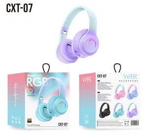 Thiết Kế Mới CXT-07 RGB Hơn Tai Nghe Tai Nghe <span class=keywords><strong>LED</strong></span> <span class=keywords><strong>Taotronics</strong></span> Tai Nghe Tai Vỏ Bluetooth PC Chơi Game Tai Nghe - Product Image 2