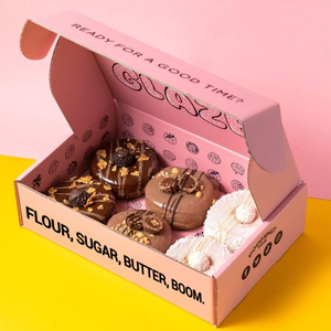 Tùy chỉnh phân hủy sinh học gấp giấy các tông đóng gói bán buôn bánh biscuit brownie <span class=keywords><strong>Cookie</strong></span> Donut Hộp bao bì với logo - Product Image 4