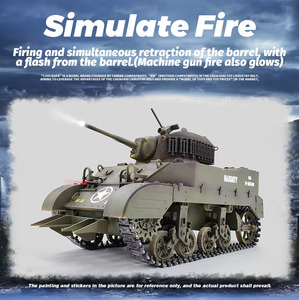High-quality G2080 RC Tank 1/16 Scale 2.4ghz <strong>U</strong>.<strong>S</strong>. M5A1 Stuart Light Tank Remote <strong>Control</strong> Tanks with Sound and Light - Product Image 2
