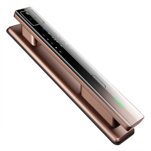 WiFi <strong>Code</strong> Supported Biometric RFID Smart Card Lock for Home <strong>Security</strong> Wood Steel Front Door with Touch Screen Memory Card Storage - Product Image 2