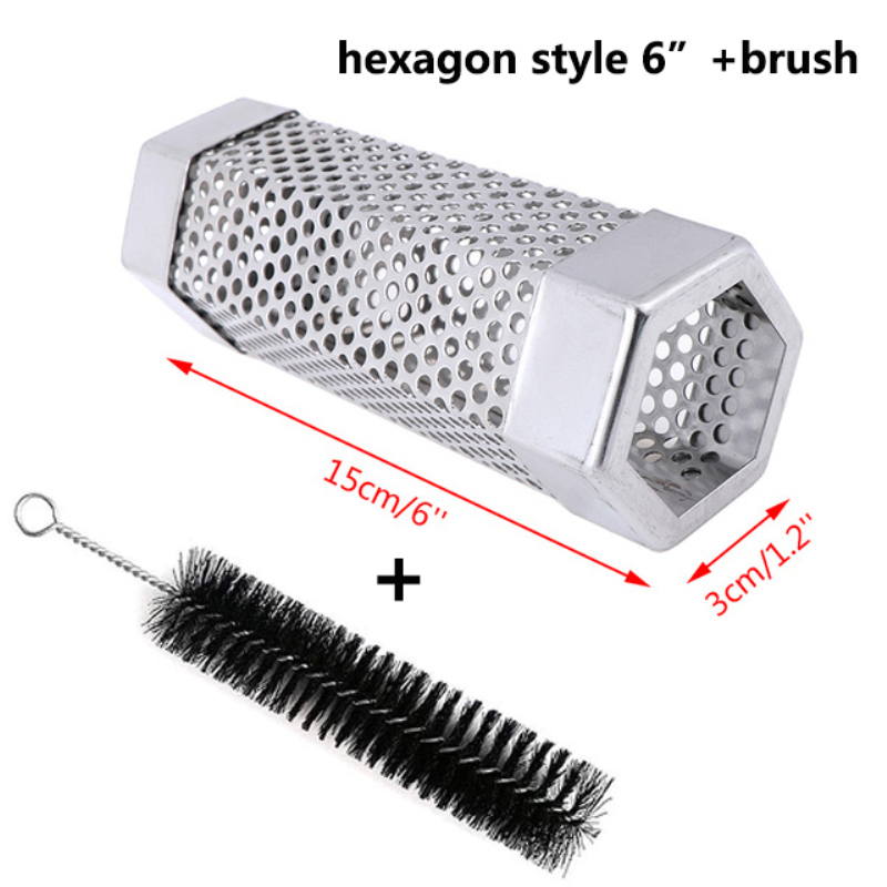 หกเหลี่ยม+แปรง สีเงิน 6 นิ้ว