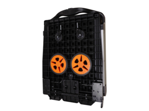 Katlanır servis arabası alet kutusu alışveriş arabaları platformu alışveriş sepeti tekerlekler ile 2 seviyeleri katlanabilir alışveriş sepeti 4 tekerlekler - Product Image 2