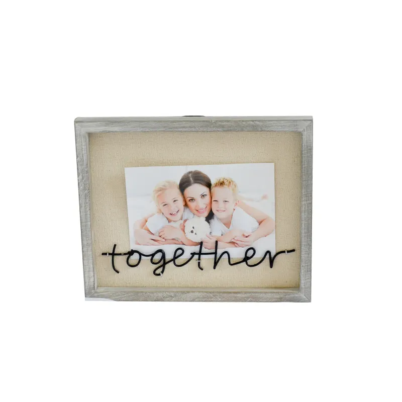 Wall Mounted together forever cheap Wooden Displaying Pictures Vertically Photo Frames