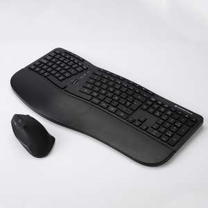 Combinación de teclado y ratón inalámbricos ergonómicos, con reposamanos ajustable y teclas de perfil bajo de membrana - Product Image 5