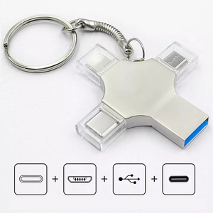 定制的十字形状4在1智能手机OTG USB 3.0闪光笔驱动器记忆棒外部存储用于手机 - Product Image 2