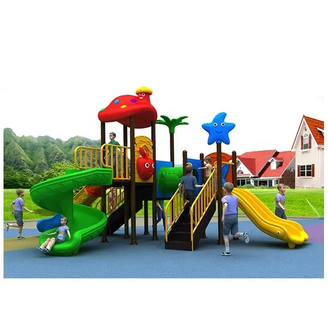 Spielplatz Rutsch ausrüstung Outdoor Indoor Ground Kinder verwendet Parque De mit Dachset Commercial Hot Sale Play Yard Ausrüstung