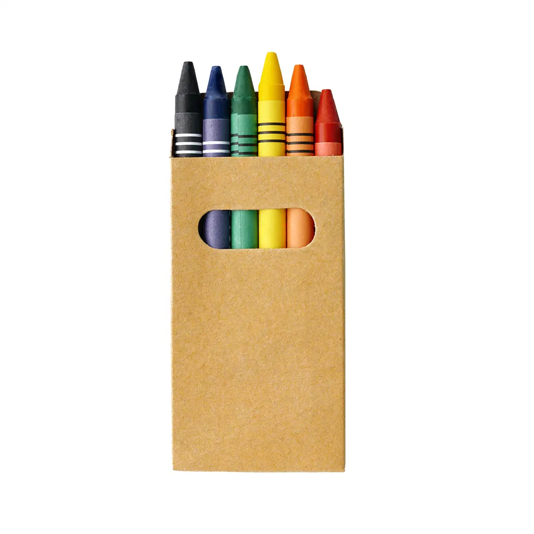 Kotak Kemasan Krayon Pensil Kertas Kraft Desain Cetak Kotak Hadiah Kerajinan Lipat dengan Jendela
