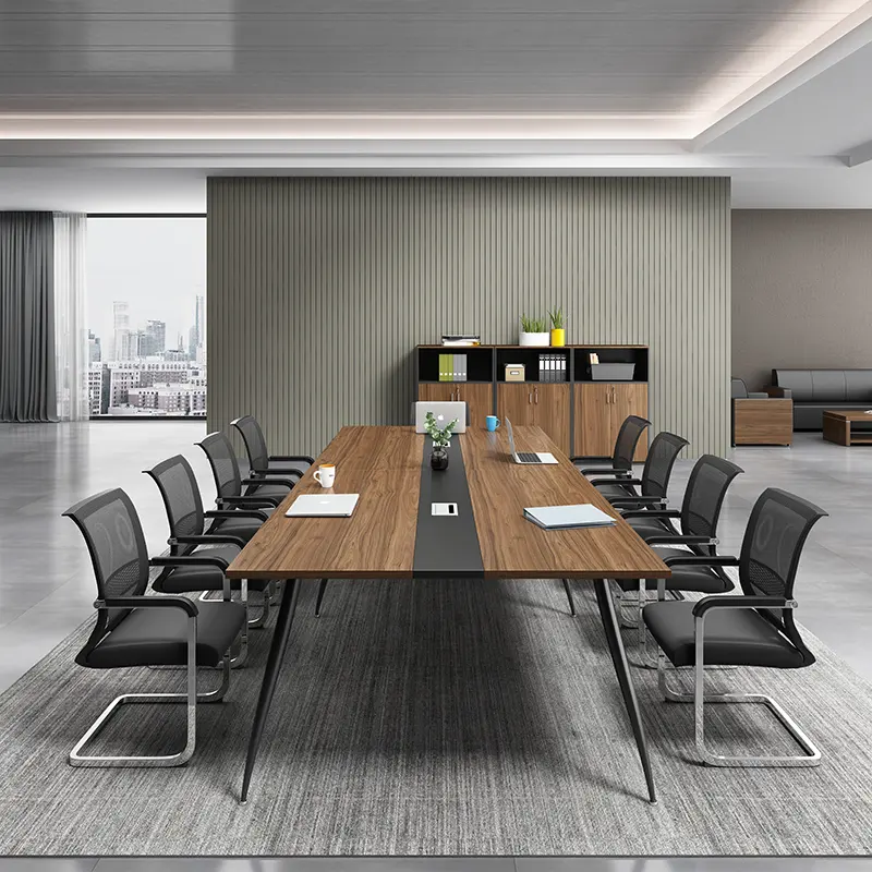 बैठक टेबल वाणिज्यिक फर्नीचर आधुनिक कार्यालय टेबल कार्यकारी सम्मेलन तालिका और बोर्डरूम कार्यालय फर्नीचर के लिए कुर्सियां