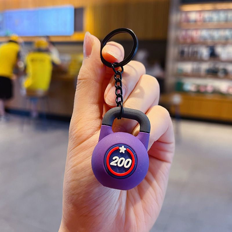 Kettlebell Fitness Pendant - purple