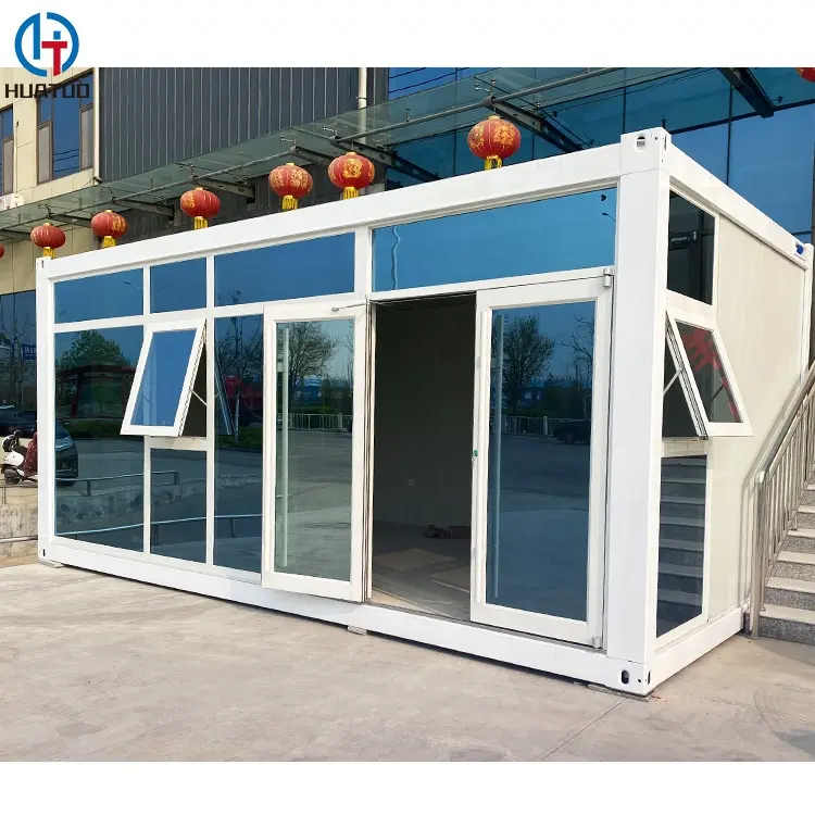 Case container pronte per vivere la piccola casa prefabbricata in vetro isoliert modulare