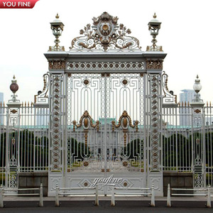 Custom Large Garden Luxury Villas High Quality Wrought Iron Gate Design