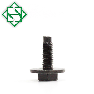 M6 X 18毫米黑色氧化物六角压头带普通垫圈的机器螺丝 - Product Image 5