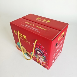 Yüksek kalite özelleştirmek logosu sert oluklu mukavva için ambalaj kutusu vahşi elma, el-held meyve hediye kutusu ile taşıma halat - Product Image 4