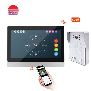 Sistema de intercomunicación de videoportero con cable de 9 pulgadas para el hogar, Monitor interior, cámara exterior, videoportero, timbre, intercomunicador, visión nocturna IR
