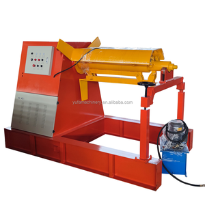 Inşaat çiftlik kiremit için makine Uncoiler şekillendirme PPGI çelik bobin plaka kesme uzunluğu rulo için otomatik hidrolik Decoiler - Product Image 1