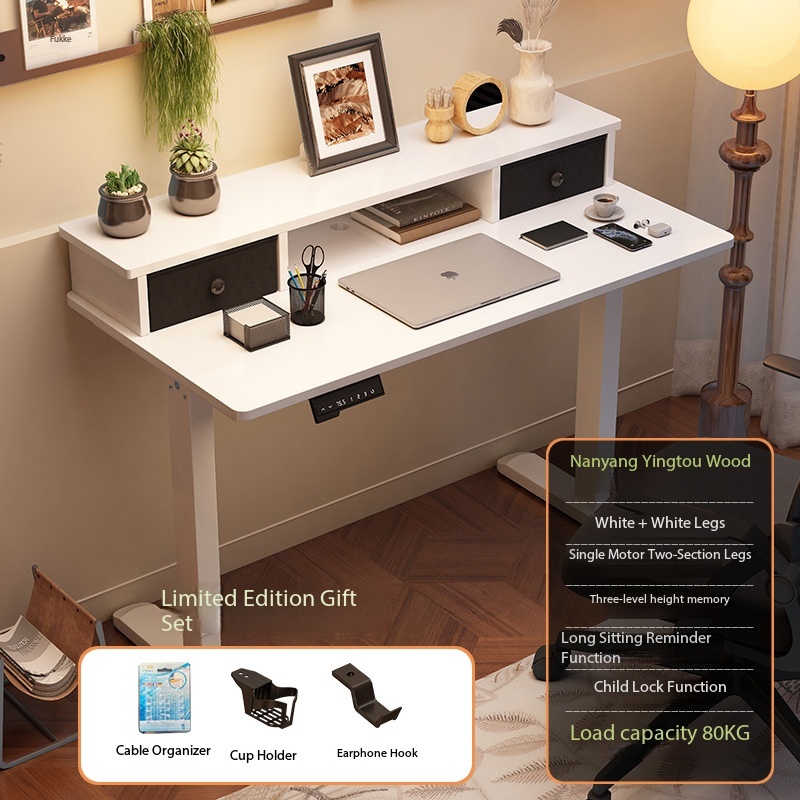 Single motor/jacaranda wood white/white legs