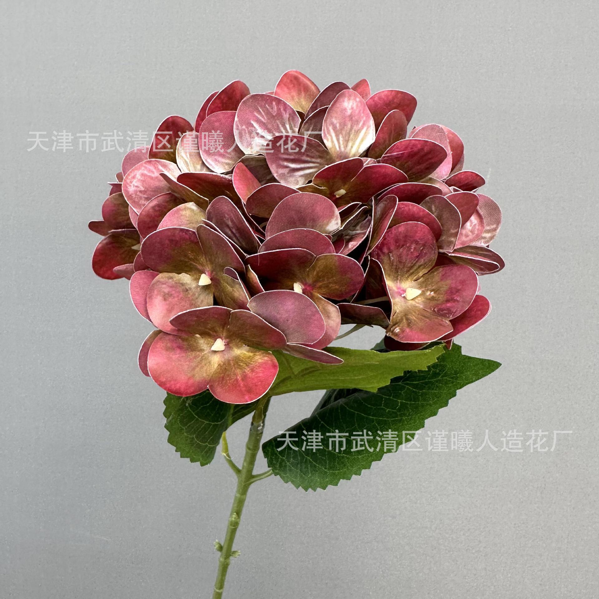 Hortensia simulé 3D - Rouge