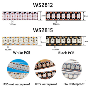 CSLIDO IP30/IP65/IP67 DC5V/12V 1-3M WS2812B WS2815 แถบไฟ LED 144 พิกเซล/LEDs/M แอดเดรส IC สมาร์ท 5050 RGB ไฟ LED Strip - Product Image 2