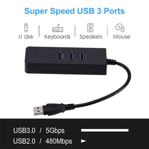 USB千兆以太网适配器1000Mbps USB集线器3.0局域网有线网卡Rj45端口USB分离器Win/Mac电脑 - Product Image 4