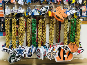 カスタムチャンピオンシップラージアワードネックレススタック3DEVAフォームビッグロゴファンタッチダウンチェーンスポーツファン用 - Product Image 5