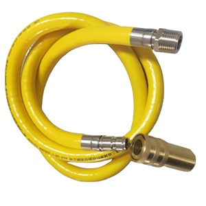CATERQUIP商用ガス調理器ホース<span class=keywords><strong>1</strong></span>/2 \ "Xクイックリリースフィッティング<span class=keywords><strong>1</strong></span> Mtr長さイエローカバーステンレス鋼管1500 Mm/<span class=keywords><strong>4</strong></span>"