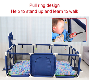 Mat slayt ile Mini taşınabilir katlanır oyun parkı gri bebek ve yürümeye başlayan çocuk için set - Product Image 3