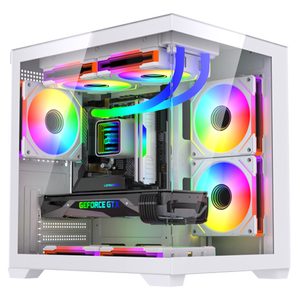 Lovingocool 2025 thiết kế mới Micro-ATX ITX PC trường hợp giữa tháp nhôm hợp kim Tủ trường hợp Tempered Glass comput chơi game PC khung - Product Image 1