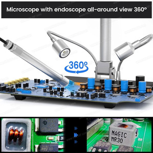 Microscopio Digital AD409 Pro-ES con pantalla LCD ajustable de 10,1 pulgadas con endoscopio y pantalla FHD para reparación electrónica - Product Image 4