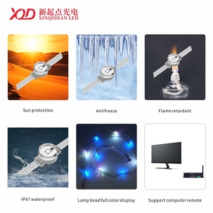 XQD пользовательский RGB/RGBW уличный Водонепроницаемый светодиодный пиксельный Точечный светильник DMX512 IP67 для рождественского и праздничного освещения-для тематических парков