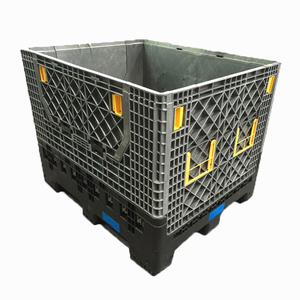 Heavy Duty Large <strong>Bulk</strong> <strong>Container</strong> <strong>Stackable</strong> Folding Storage Bin Collapsible Plastic Pallet Box - Product Image 3