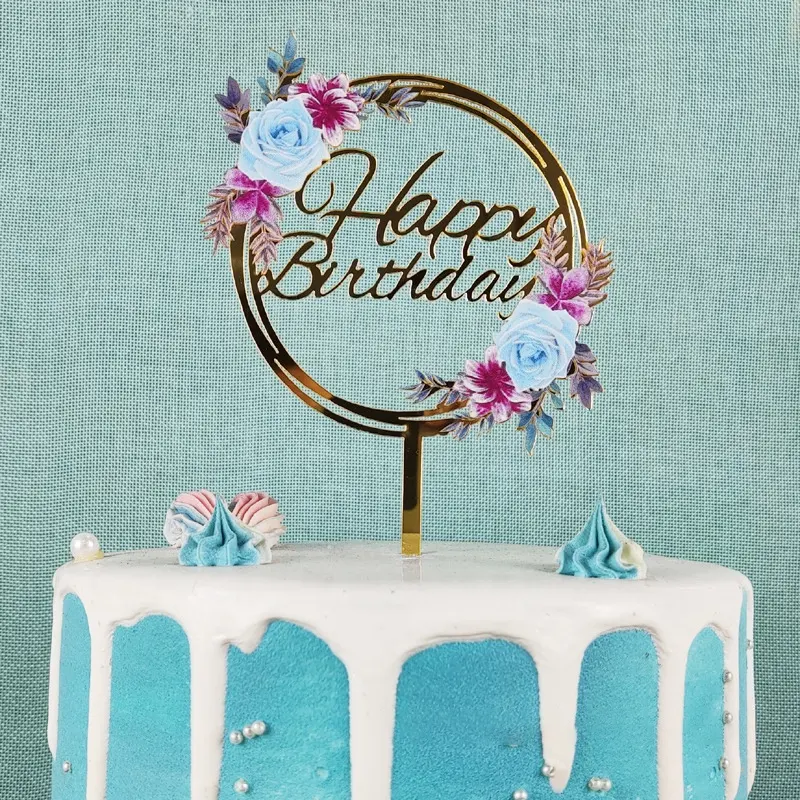 Decoraciones de fiesta de cumpleaños personalizadas, tamaño de color, para hornear pasteles