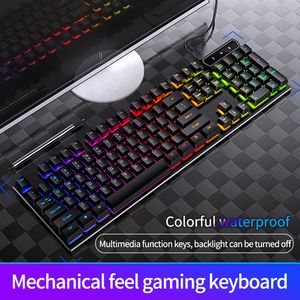 New V4 Mechanical Feeling <strong>Keyboard</strong> Wired Backlight USB <strong>Computer</strong> Accessories Colorful 104 Keys Multi-<strong>Function</strong> Game <strong>Keyboard</strong>