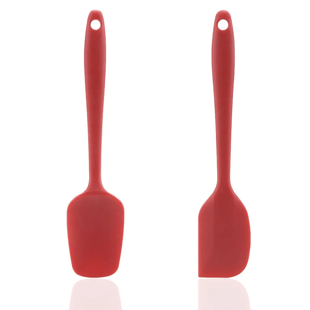 Ensemble de 2 petites spatule en Silicone antiadhésifs, bricolage, de haute qualité, flexibles, outils de cuisson en acier inoxydable