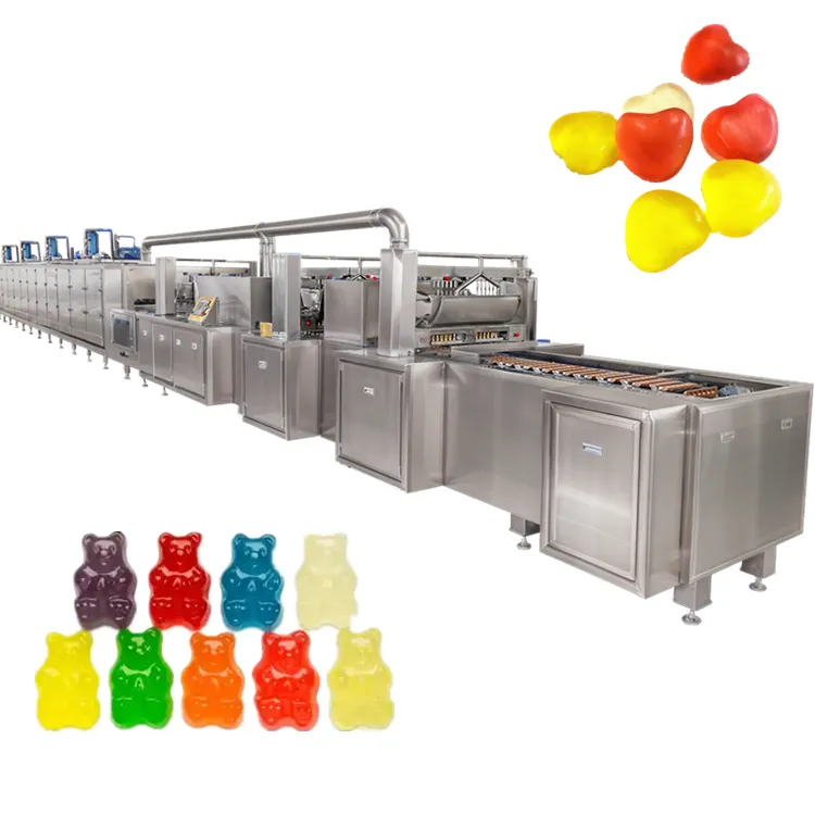 Công suất lớn tự động vitamin gấu Jelly kẹo dây chuyền sản xuất pectin Gummy kẹo Máy làm