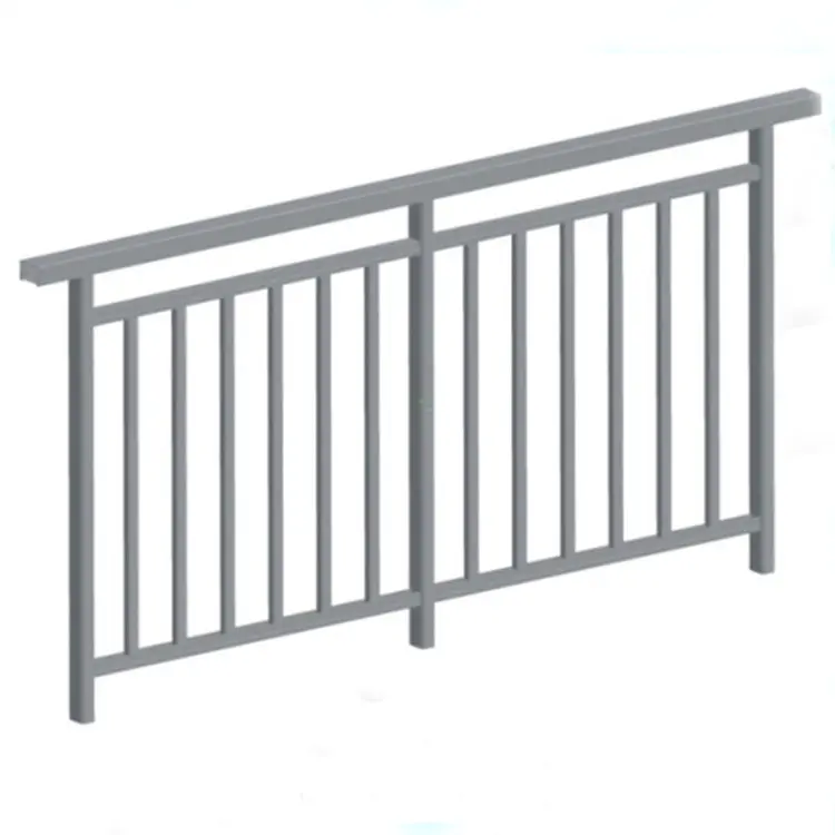 Balustrade de rail d'escalier carrée, 60 fentes, en verre et aluminium, balustrade d'entrée utilisable