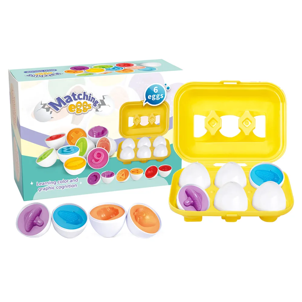 Brinquedo infantil popular 2023, forma correspondente, ovos, brinquedos para aprendizagem e educação, 6-12 peças, criança, brinquedos educativos para bebês, 0-12 meses