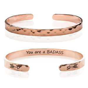 2401 meise bán hàng của thép không gỉ khắc mở vòng đeo tay mặt trăng lá bất thường búa - Product Image 3