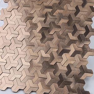 Phổ biến nhôm kim loại Boomerang cổ điển Peel và Stick 3D tường trang trí nội thất Gạch <span class=keywords><strong>Mosaic</strong></span> - Product Image 5