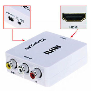 HDMI2AV-Mini HDMI 4K, caja convertidora de entrada a 3 RCA, Audio, vídeo, AV, CVBS, 1080p, Salida para ordenador, DVD a HDTV