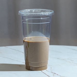 12 /16/oz Einweg-Plastik becher mit Deckel Transparentes, individuell bedrucktes Logo Kaltkaffee-Kunststoff-<span class=keywords><strong>PET</strong></span>-RPET-Tasse zum Trinken - Product Image 2