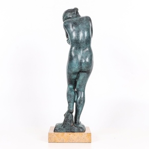 Rodin bronz yaş <span class=keywords><strong>Eve</strong></span> heykeli avrupa antika ev otel ofis dekorasyon sanat Metal heykel döküm kaplama kazınmış tasarım