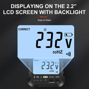 Schermo LCD da 2.2 pollici indicatore luce del Display elettrico analizzatore di stato analizzatore presa presa misuratore misura tensione fino a 250V - Product Image 6