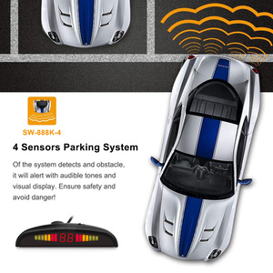 Sensor de aparcamiento automático, Kit de Parktronic con pantalla LED, Radar de aparcamiento automático con 4 sensores, sistema de detección de Monitor de marcha atrás - Product Image 2