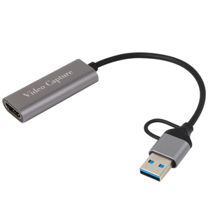 Tarjeta de captura de video 2 en 1 USB A/C HDMI Entrada 4K 60Hz Tarjeta de captura de video HDMI a USB para transmisión en vivo HD Video