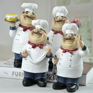 Creative Retro Resin Chef Function Small Ornament Bar <strong>Cafe</strong> Cake Shop Chef Home <strong>Decoration</strong> - Product Image 5