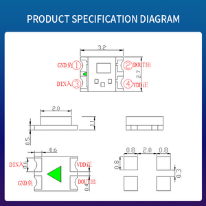 SMD LED1209 RGB цвет встроенный IC красный, синий, зеленый программируемый световой индикатор Супер яркие лампы бусины - Product Image 3