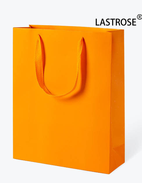 Bolsa de papel naranja
