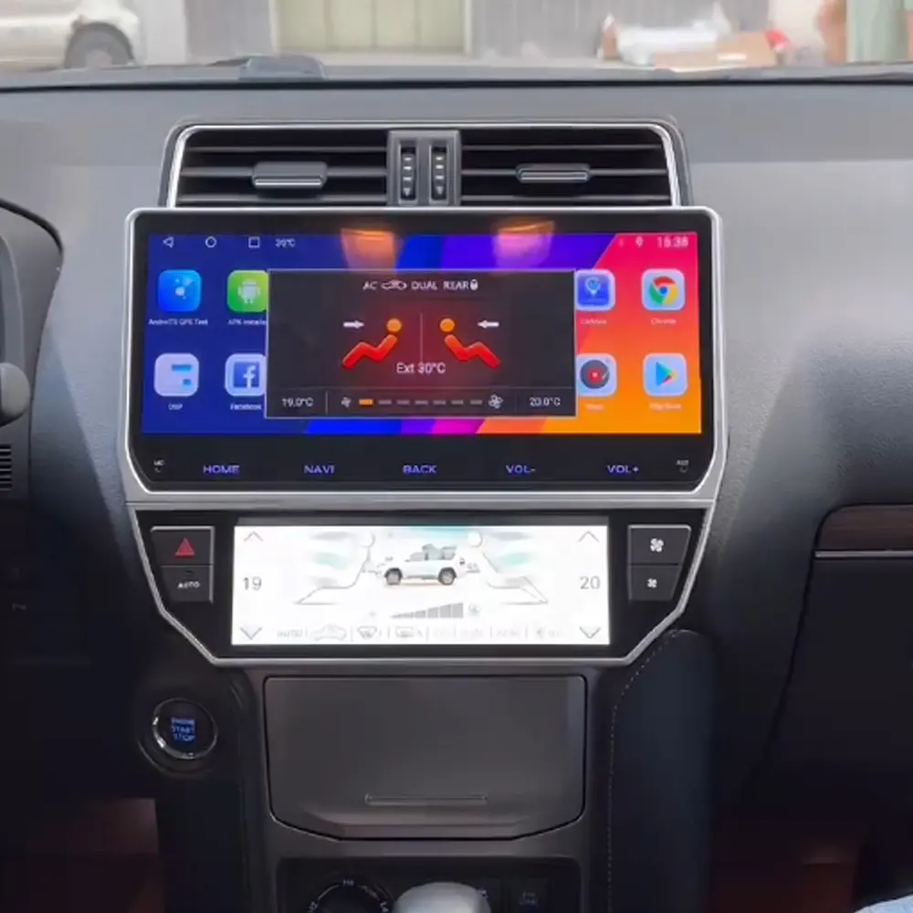 トヨタランドクルーザープラド15020182019-2023加熱エアコンコントロールスクリーンクライメートボード用デジタルAirConLCDACパネル