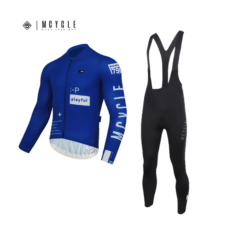 Mcycle New Style abbigliamento da ciclismo Set di abiti da bicicletta personalizzati per uomo donna a manica lunga Set di maglie da ciclismo
