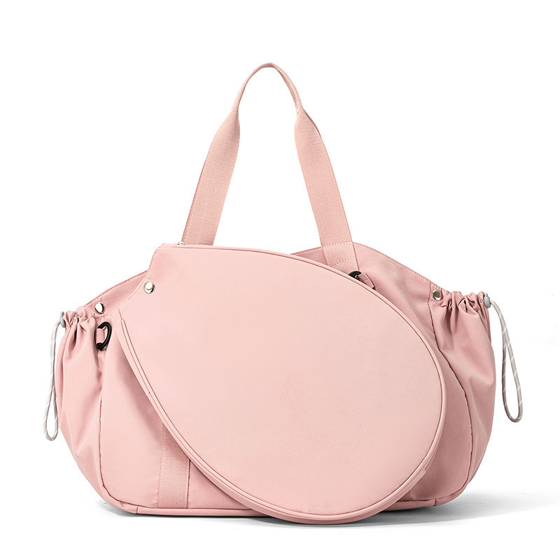 Raquette de tennis rose, grande taille.